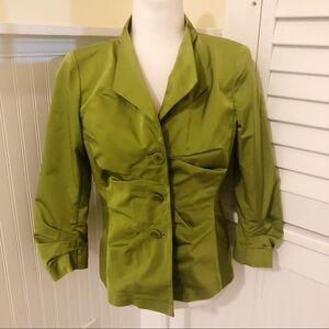Lafayette 148 NY Chartreuse Green 3-Button Blazer